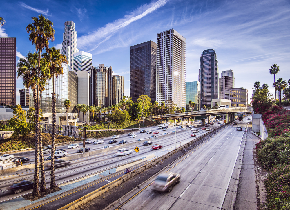 Los Angeles, Kalifornia, USA w centrum miasta.