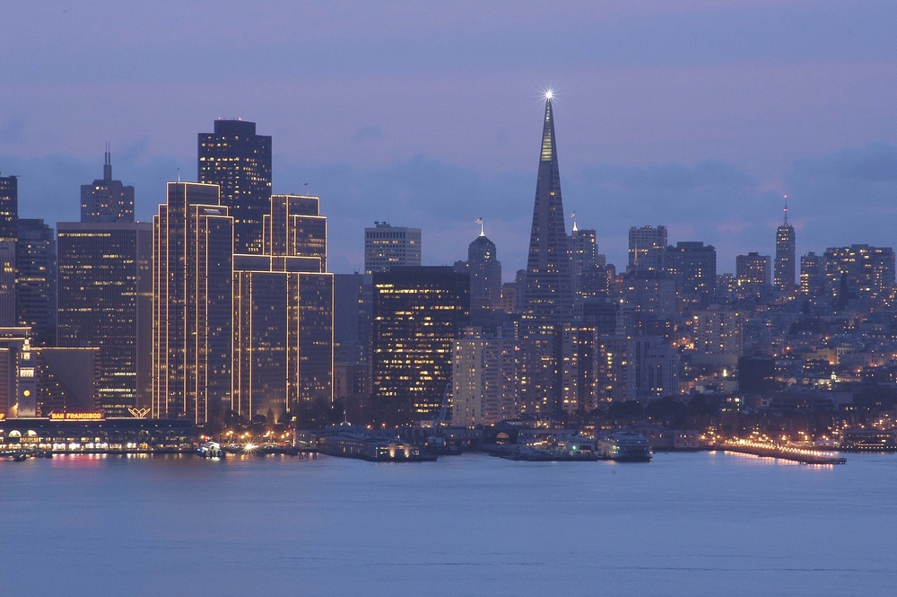 światła w San Francisco, Kalifornia, USA