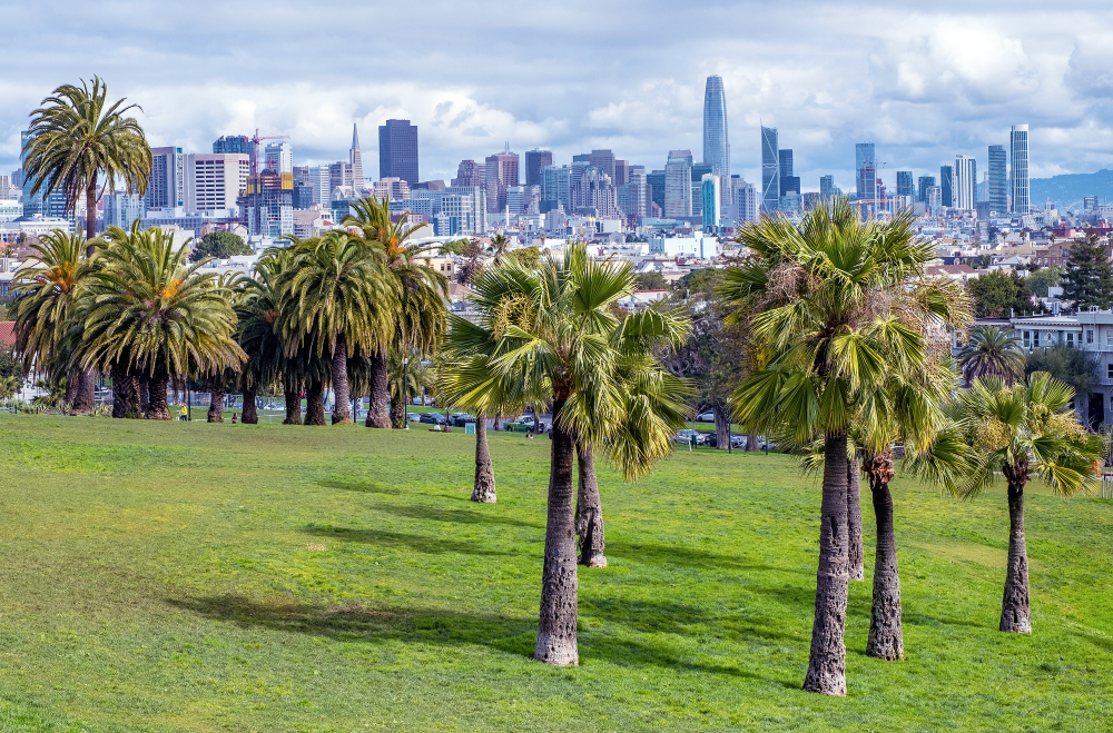 San Francisco, widok na Dolores Park, Kalifornia